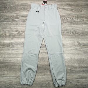 Under Armour Baseball Pants Mens Medium Gray Tapered Utility Full Length Cuffed